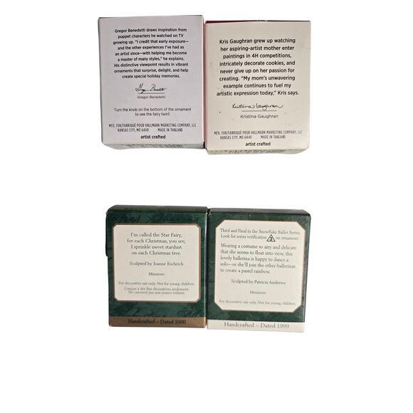 Set of 4 Hallmark Mini Fairy Keepsake Ornaments List in Description - Picture 3 of 7